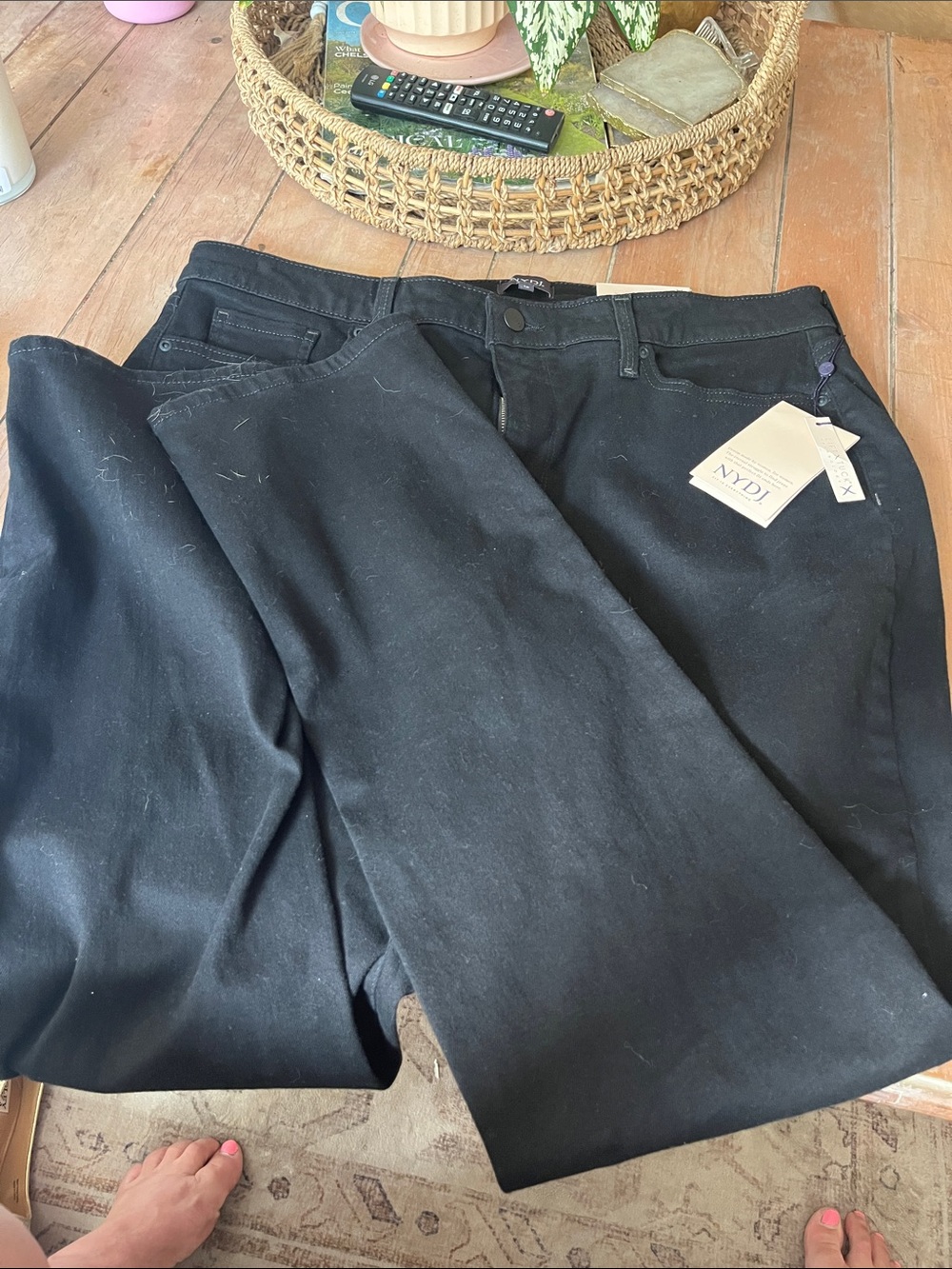 NYDJ Straight Leg Black Jeans — Sleek Everyday Style